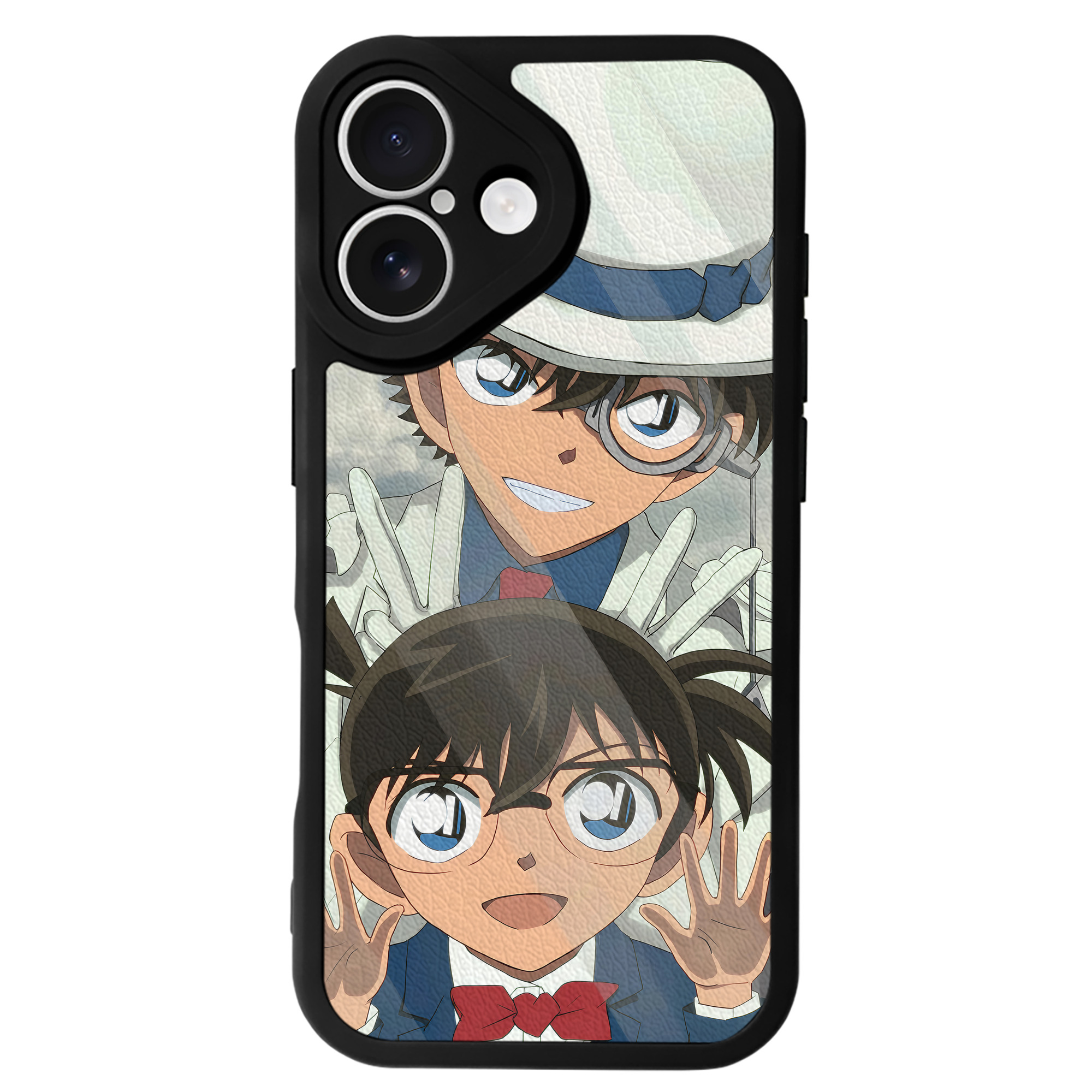 （画像用） 名探偵コナン Detective Conan 【iPhone 16シリーズ対応】シリコンスマホケース（レザー調） 材質：シリコン